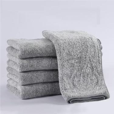 Imagem de Conjunto de 3 peças de panos de prato cinza para cozinha reutilizáveis para pratos, espanador, toalhas de cozinha, panos de prato de absorção de água fortes