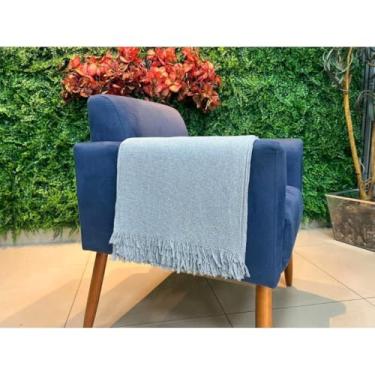 Imagem de Manta para Sofá Gigante 100% Algodão com Franjas – Decoração e Proteção Elegante para Sala (POP 220CM X 150CM CINZA CLARO)