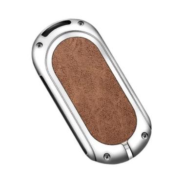 Imagem de Capa De Chave De Couro Mercedes Com Shell Metálico Para Chave Do Class