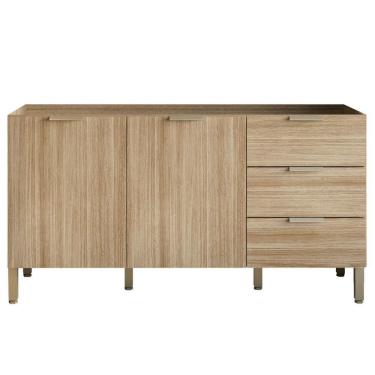 Imagem de Balcão Gabinete Para Pia Sem Tampo 160cm Charm K02 Freijó - Mpozenato