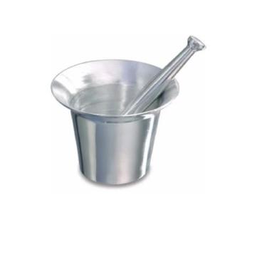 Imagem de Pilão Almofariz P/ Temperos Socador De Alho 10cm - Alumínio