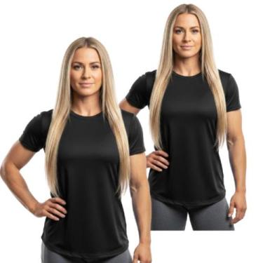 Imagem de Kit 2 Camisetas Dry Fit Feminina Manga Curta Trendixx  Conforto e Prot