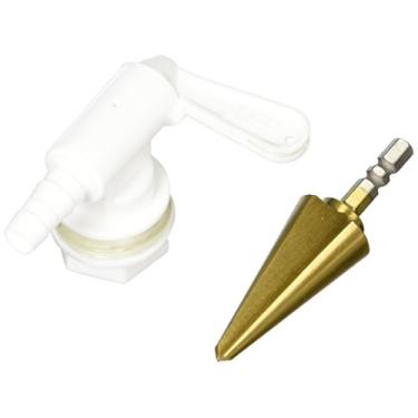 Imagem de FastFerment Torneira fermentadora de porta de amostragem com broca personalizada – Espigão dispensador de bebidas de grau alimentício compatível com todos os fermentadores cônicos, baldes de fermentação ou carrinhos de plástico