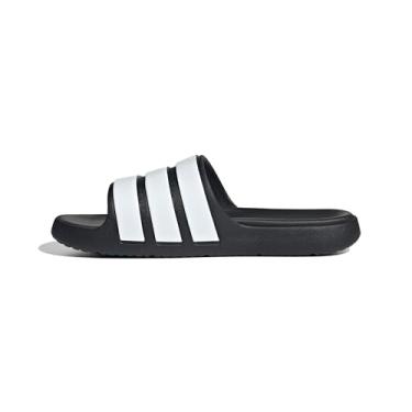 Imagem de adidas Sandália Znsory Slide unissex para adultos, Preto/branco/preto, 6 Women/5 Men