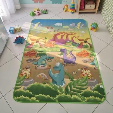 Imagem de Tapete Atividade Térmico Tatame Infantil Bebê 1,80x1,20 Dobrável Atividades Criança Engatinhar Portátil Educativo Gigante Estampas (Dinossauro)