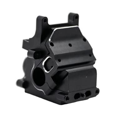 Imagem de Caixa de engrenagens de alumínio superior inferior para carrinho de 1/8, preto