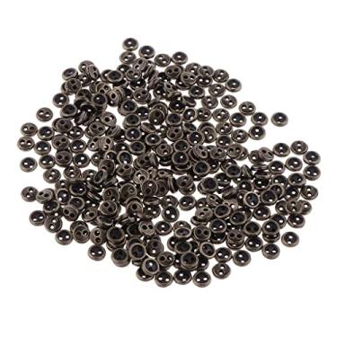 Imagem de 300 peças de 5 mm de metal minúsculos botões bronze - acessórios de roupas de boneca DIY para costura artesanal, cor dourada incluída - Não adequado para crianças menores de 3 anos - Ferramentas de