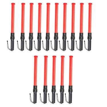 Imagem de Bastao Sinalizador Kit 15 Unidades Estacionamento Sinalizaçao Aeroporto Obra Estrada Rua Avenida