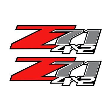 Imagem de Par De Adesivos Chevrolet Z71 S10 Vermelho E Preto Lateral Vermelho