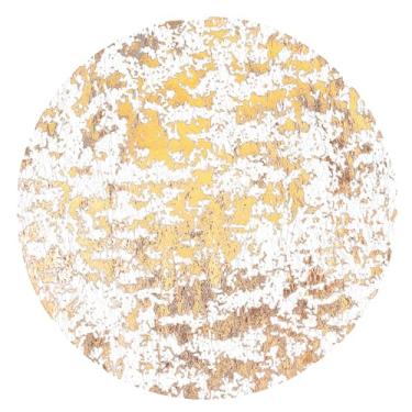 Imagem de Heclia Jogo americano descartável dourado, 12 peças, tapetes redondos metálicos de 33 cm, tapetes de mesa prensados de malha dourada para decoração de mesa de festa de casamento, aniversário, férias