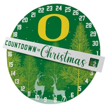 Imagem de Pegasus Sports NCAA Decoração de parede de contagem regressiva para o Natal - 31 cm, cores do time (Oregon)