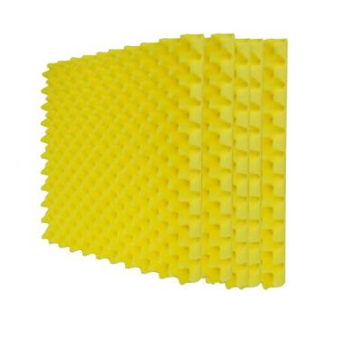 Imagem de Painéis acústicos de 20 peças, painéis de espuma acústica à prova de som de caixa de ovo, tratamentos acústicos de estúdio de gravação (50 x 50 x 8 cm/19,6 x 19,6 x 3,1 pol, amarelo)