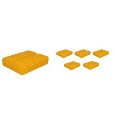 Imagem de Kit 6 Porta Comprimido Amarelo Plástico - Bb Store
