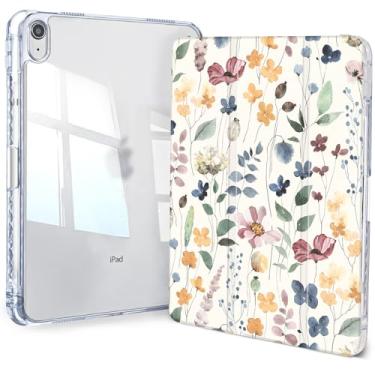 Imagem de Jngnpn Capa para iPad A16 11ª geração 11 polegadas 2025, iPad 10ª geração 10,9 polegadas 2022, capa fina com três dobras transparente traseira transparente com suporte para lápis e capa hibernar