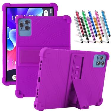 Imagem de elitegadget Capa para Lenovo Tab M11 de 11 polegadas (TB-330FU / TB-331FC) lançado em 2024/Lenovo Tab 25.7 cm lançado em 2025 (TB311FU) - Capa de silicone leve com suporte com 1 caneta stylus