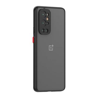 Imagem de Capa transparente translúcida à prova de choque com textura fosca para OnePlus 9 9R 9RT One Plus 7t 8 9t 9 10 10T 11 11R Nord CE 2 N10 N100 5G, preta, para OnePlus 9R