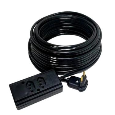 Imagem de Extensão Elétrica 10A Reforçada 25M Pp 2X2,5Mm 2 Tomadas 90º - Margiru