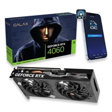Imagem de Placa De Vídeo Galax GeForce RTX 4060, 8GB, 1 Click Oc V2, GDDR6, 128 Bits - 46nsl8md9nxv