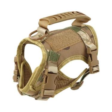 Imagem de Coleira Tática Ajustável Para Cães E Gatos Pequenos, Colete Militar Pa