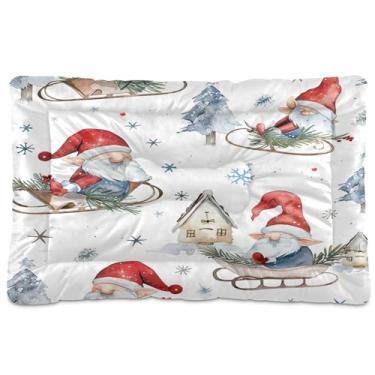 Imagem de SEHANY Cama de Natal para cães e gatos com fundo antiderrapante, cama de canil, colchão macio para animais de estimação, lavável para cães pequenos, médios e grandes, gatos, 45,7 x 61 cm