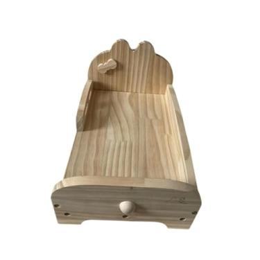 Imagem de IEUDNS Cama de porco da Índia de madeira Habitat Habitat estável forma fofa de esconderijo para hamsters coelhos chinchilas furões deiens, S