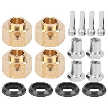 Imagem de Ainoli 4pcs adaptador hexagonal de cubo de roda combinador de latão adequado para modelo de carro TRX4 TRX6 1/10 RC (10mm)