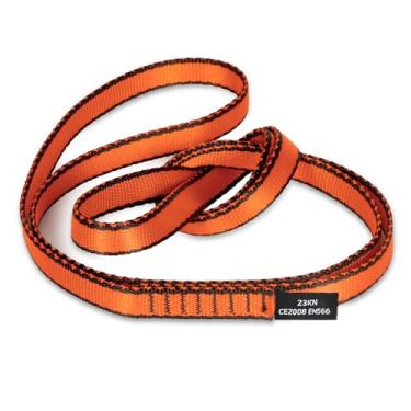 Imagem de VFKENA Correia de nylon para escalada de 18 mm 23KN CE2008/EN566 tiras fortes para escalada, montanhismo, rapel, balanço, rede de ioga, etc. (laranja, 90 cm / 35 polegadas | Unidade única)