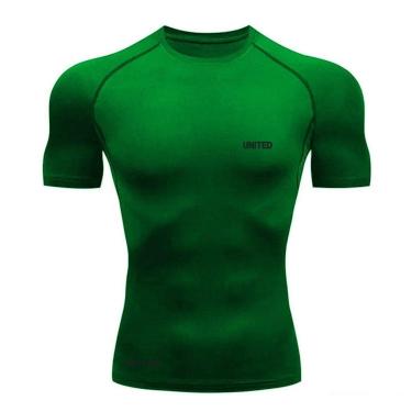 Imagem de Camisa de compressão térmica Manga Curta United Pro Proteção Solar FPS 50+ Rash Guard - vinho -Masculino