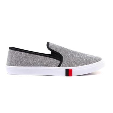 Imagem de Tênis Masculino Iate Slip On Calce Fácil Casual Confortável Leve Antiderrapante Sapatilha Estilo Moderno (Cinza, BR, Adulto, Numérico, 39)