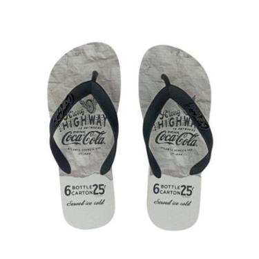 Imagem de Sandália Masculina Coca-Cola Cc4356 Paper Branco/Preto-Masculino