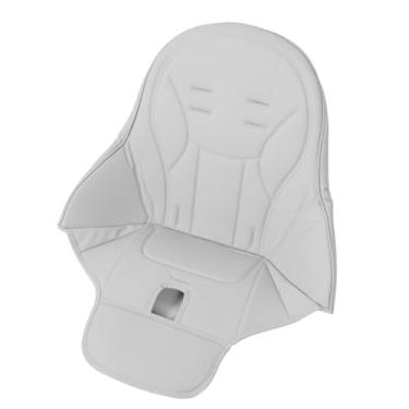 Imagem de Ymiko Almofada Alta Impermeável Macia para Cadeiras de Jantar do bebê, Almofada de Substituição de Couro do Plutônio, Capa de Assento Confortável para Cadeiras de Alimentação das Crianças (Cinza Claro)