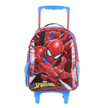 Imagem de Mochila Com Rodas Escolar Xeryus 14 SpiderMan Basic 13331 Vermelho - Infantil-Masculino