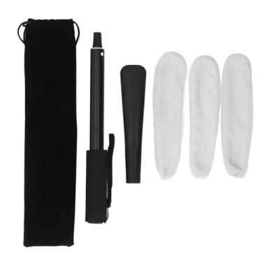 Imagem de Escova de limpeza de dedos Ainoli com alça longa retrátil Escova de pés reutilizável com 3 peças de capas de secagem para idosos idosos com deficiência e mulheres grávidas