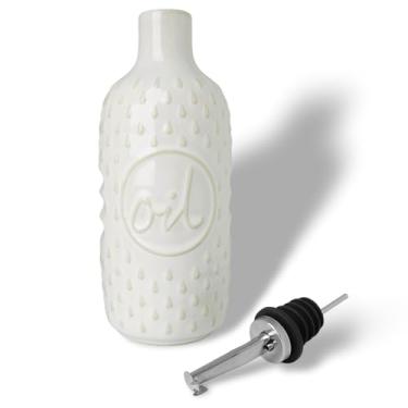 Imagem de GDCZ Garrafa dispensadora de azeite de oliva, galheteiro de óleo opaco de 425 g para balcão de cozinha, dispensador de óleo para armazenamento de óleo, vinagre, molho de soja, xarope de café, líquidos