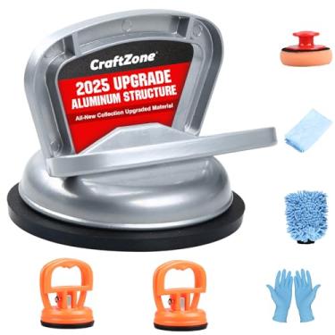 Imagem de Extrator de amassados, kit de extrator de amassado de carro de 7 peças, kit de remoção de amassados de carro com ventosa, ferramenta de remoção de amassados sem pintura com luva de chenille lateral