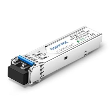 Imagem de QSFPTEK Módulo SFP de 1,25 G, 1000 BASE-LX/LH Gigabit 1310 nm DDM Interface de fibra LC de modo único Mini Transceptor GBIC para Mikrotik CRS309-1G-8S+IN/RB760iGS, até 10 km