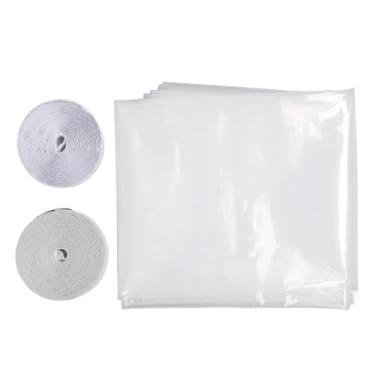 Imagem de Película de isolamento de janela de inverno, transparente, transparente, cortável, econômica, reutilizável, adesivo, gancho, fixadores para janelas internas domésticas, 120 x 188 cm