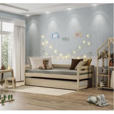 Imagem de Cama Babá Prime Com Cama Auxiliar Casatema Natural