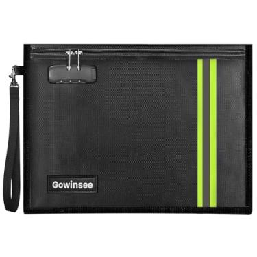 Imagem de Pasta à prova de fogo e à prova d'água melhorada com trava (38 x 28 cm), material de fibra de vidro multicamada, à prova de fogo, pasta à prova d'água para documentos A4/A5