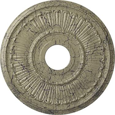 Imagem de Medalhão de teto Ekena Millwork CM16MLACS Melonie, cobre antigo, 16"OD x 3 5/8"ID x 3/4"P (Fits Canopies up to 6 3/8"), Hand-Painted Castle Stone Crackle