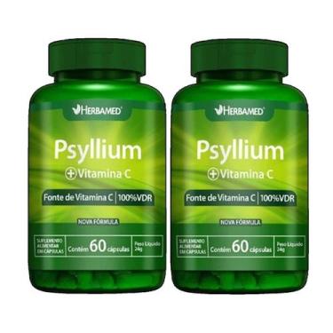 Imagem de Kit 2 Suplemento Alimentar Psyllium 60 Cáps - Herbamed