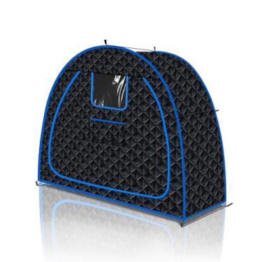 Imagem de Smartmak Barraca de sauna a vapor de tamanho completo, sala de spa de corpo inteiro portátil para três pessoas, grande espaço pessoal para relaxamento, sem vaporizador