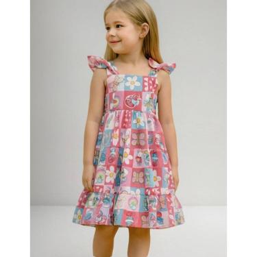 Imagem de Vestido Infantil Meninas Temático Do Filme Smurfs  Estampado