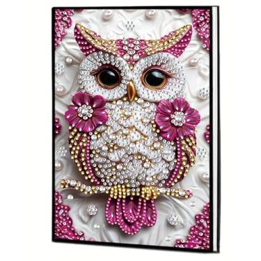 Imagem de MaiYiYi 5D Owl Diamond Art Notebooks, Bird Notebook Diamond Painting Arts Crafts Kit for Study Home Office Art Drawing (8.18 X5.70 in)