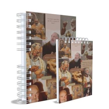 Imagem de Agenda Católica 2026 + Bloco de Anotações, Padre Pio, Azul, Capa 7