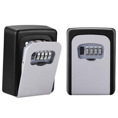 Imagem de Caixa de fechadura SAFEKey para o exterior – Caixa de segurança resistente e durável para casa, cofre de 5 chaves com capacidade para chaves ao ar livre, cofre sobressalente de emergência à prova