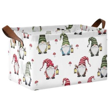 Imagem de Grandes caixas de armazenamento de roupas com alças, 43 x 29 x 25 cm, caixas organizadoras, gnomos com lâmpada, organizador de armário, pacote com 2