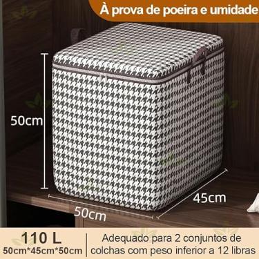 Imagem de Caixa Organizadora Dobrável para Roupas, Cobertores e Casacos – Saco Organizador de Guarda-Roupa 110L / 140L / 180L em Tecido Não Tecido, Armazenamento Visual e Economia de Espaço(1,110L)