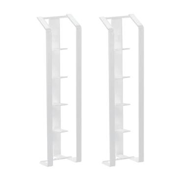 Imagem de SiaBiced Conjunto de 2 Porta-Cápsulas de Café Adesivos, Acessórios Práticos e Fáceis de Instalar, Organizador de Metal para Casa e Escritório, Branco