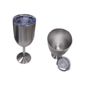 Imagem de Taça Térmica 480ml Prata Parede Dupla com tampa - Dolce Home